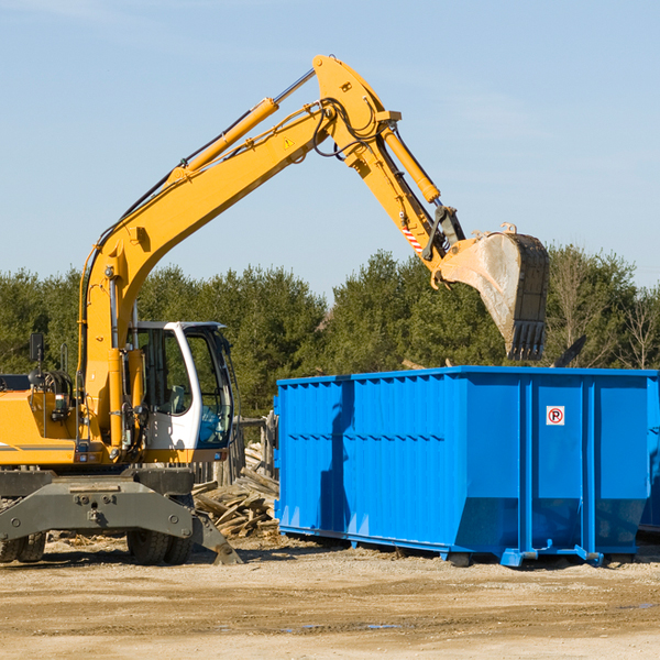 what size residential dumpster rentals are available in Thayer IN